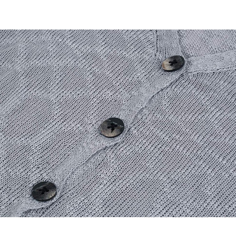 Oversized Henley Summer Cardigan - Picture 4 of 6